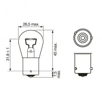 SIJ 12V 21W ZUTA 1987302812 (  PY21W 32203 17638 ) ECO BOSCH 