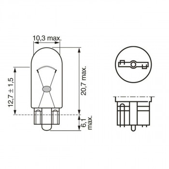 SIJ 12V W5W 1987302206 UBODNA ( 2825 17177 ) PURE LIGHT BOSCH 