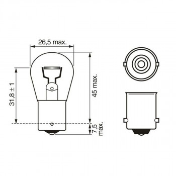 SIJ 12V P21W 1987302201 (  ) PURE LIGHT BOSCH 