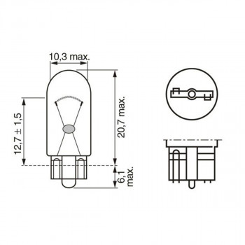 SIJ 12V W5W 1987301026 (  17177 ) BLISTER X2 BOSCH 