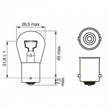 SIJ 12V P21W 1987302280 (  ) LONG LIFE BOSCH 
