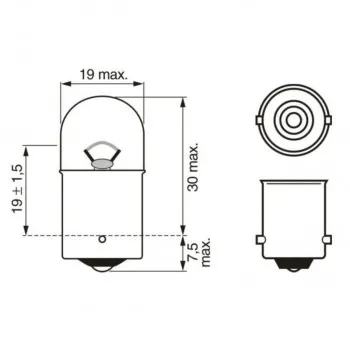 SIJAL 1987302203 12V R10W (  ) BOSCH 