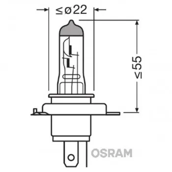 SIJAL 12/ H4 64193NL 60/55W NIGHT BREAKER LASER +150% P43T FS1 OSRAM 