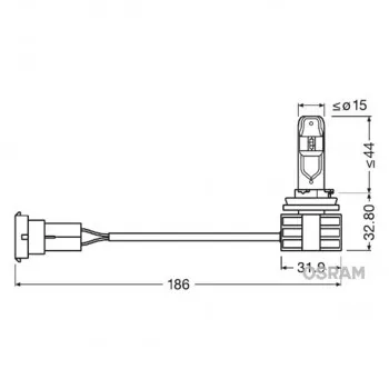 SIJAL LED PAR H11 12/24 67211CW 14W 12V/24V PGJ19-2  FS2 6000k WHITE OSRAM 