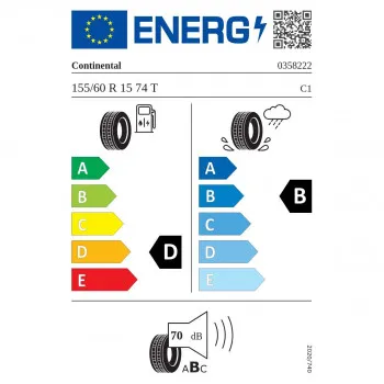 CONTI 155/60X15 74T FR ECO CONTACT 3 EB70 