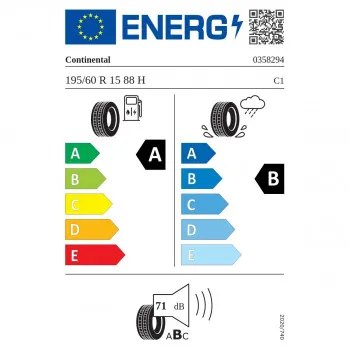 CONTI 195/60X15 88H ECO CONTACT 6 DOT5020 AB71 