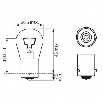 SIJAL 24/ 24V 21W PY21W TRUCKLIGHT MAXLIFE 1987302703 ( ) ZUTA BOSCH 