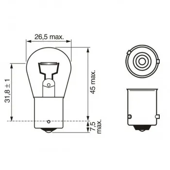 SIJAL 24/ 24V 21W PY21W TRUCKLIGHT MAXLIFE 1987302703 ( ) ZUTA BOSCH 