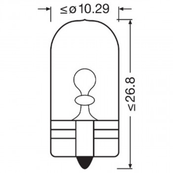 SIJAL PAR 12/ W5W 2825HCBN-2BL 5W W2.1X9.5D BLI2 OSRAM ( NEW-ECO PACK ) 