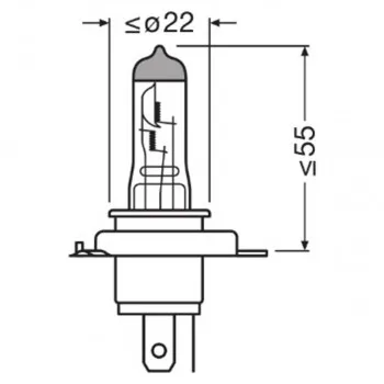 SIJAL 12/ H4 60/55W  64193CBN 60/55W P43T 5000K OSRAM 