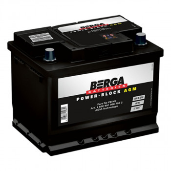 AKUM BERGA AGM START STOP 12V60AH D+ PB-N9 ( D52 EK600 ) 