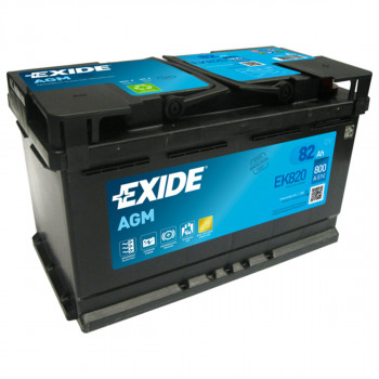 AKUM EXIDE AGM START STOP 12V82AH D+ EK820 (EK800 80AH)  ( F21 ) 