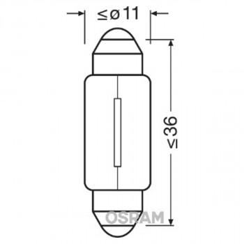 SIJAL 12/ C5W 6418 5W 35 MM SV8,5-8 OSRAM 