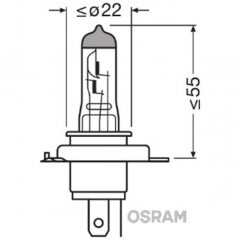SIJAL 12/ H4 64193 60/55W P43T OSRAM 