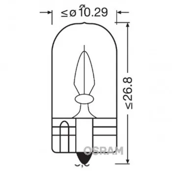 SIJAL 12/ W3W 2821 3W W2,1x9,5D OSRAM 