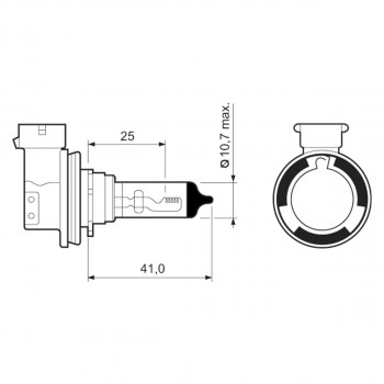 SIJ 12/55W H11  LIFEX2 32525 VALEO 32524 