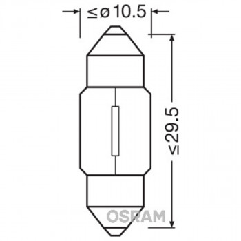 SIJAL 12/ C10W 6438 10W 31MM SV8,5-8 OSRAM 