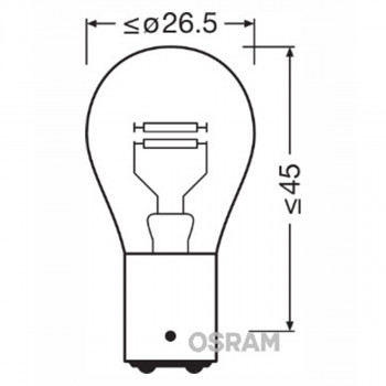SIJAL 12/ P21/4W 7225 21/4W BAZ15D OSRAM 