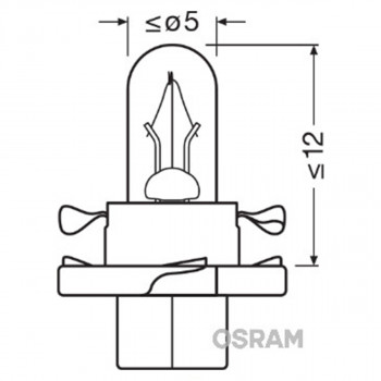 SIJAL 12/ 1,12W 2473MFX6 BX8,4D ZUTA FAS OSRAM 