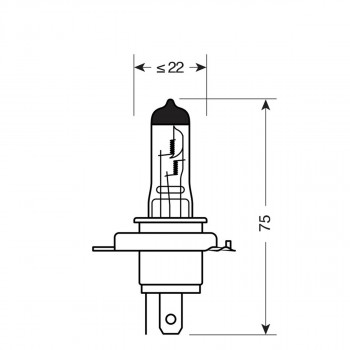 SIJ 12V H4 60/55W KUT 58044 ( 48881 32007 ) LAMPA 
