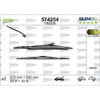 METL VM209 574254 (116339) S575/500 VALEO SILENCIO 