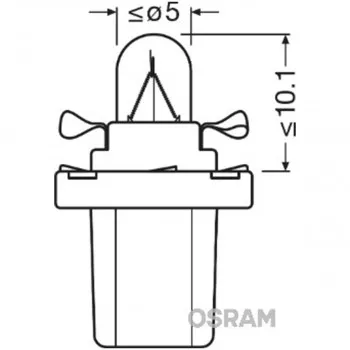 SIJAL 24V/ W1.2W 2741MFX BX8,5D 1.2W BRAON FAS OSRAM 