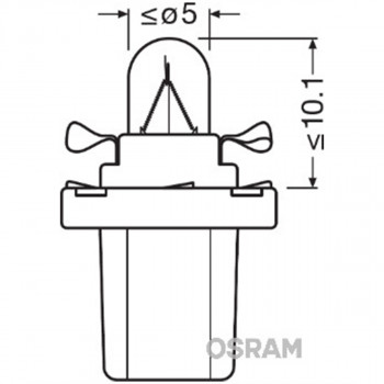 SIJAL 24V/ W1.2W 2741MF 1.2W B8,5D SIVO FAS OSRAM 