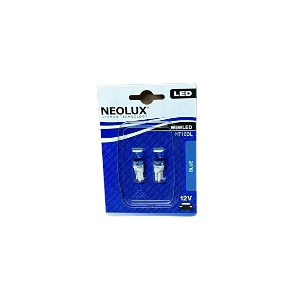 SIJAL PAR LED 12/ W5W NT10BL-02B 0.5W W2.1X9.5D PLAVA BLI2 NEOLUX 