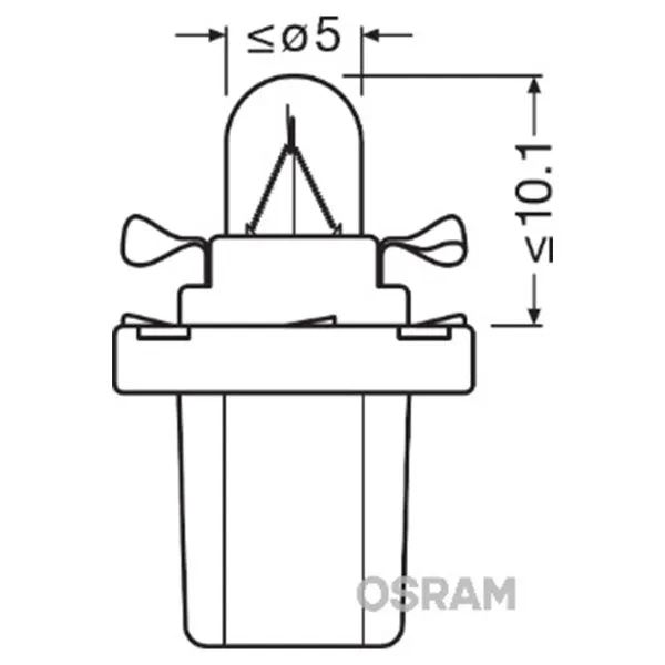 SIJAL 12/ 2721MFX 1,2W BX8,5d UNV1 KPL OSRAM 