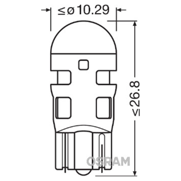 SIJAL PAR LED 12/ WY5W 2880YE-02B 1W W2,1x9,5D ZUTA OSRAM 