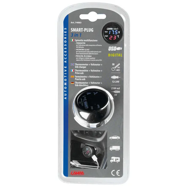VOLTMETAR 74063 LAMPA + MERAC TEMPARUTURE + PUNJAC USB 