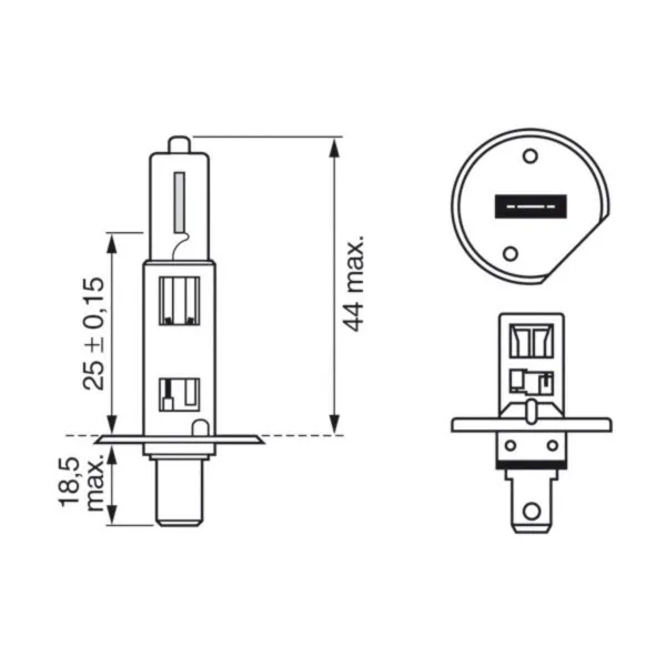SIJ 12V 55W H1 1987301005 (  ) PURE LIGHT BLISTER BOSCH 