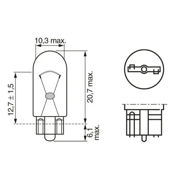 SIJ 12V W5W W2 1987302819 ( 17177  2825 ) UBODNA BOSCH 