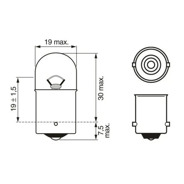 SIJ 12V R5W 1987302815 ( 17171 ) ECO  BOSCH 