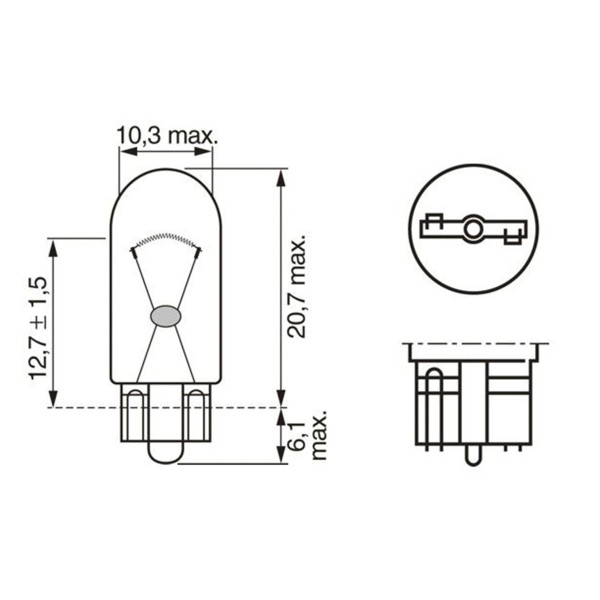 SIJ 12V W5W 1987302206 UBODNA ( 2825 17177 ) PURE LIGHT BOSCH 