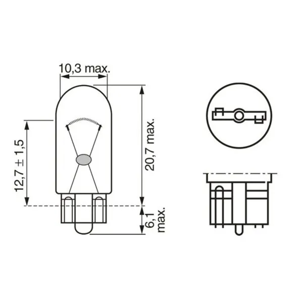 SIJ 12V W5W 1987302206 UBODNA ( 2825 17177 ) PURE LIGHT BOSCH 