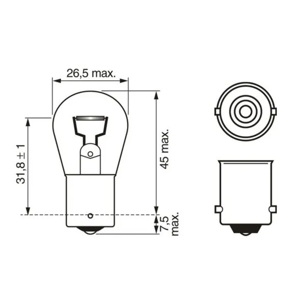 SIJ 12V P21W 1987302201 (  ) PURE LIGHT BOSCH 