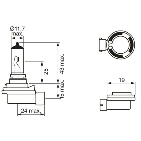 SIJ 12V 35W H8 1987302805 (  ) ECO BOSCH 