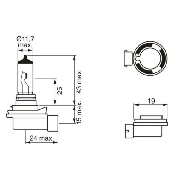 SIJ 12V H8 1987302081 (  ) PURE LIGHT BOSCH 