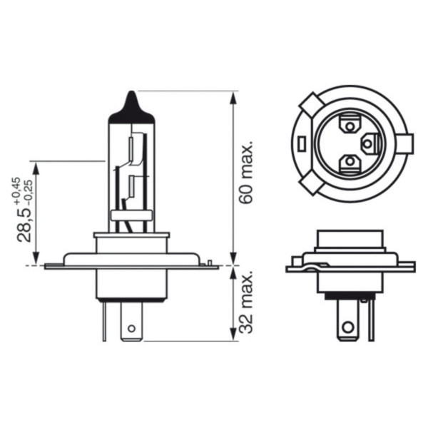 SIJ 12V H4 1987302045 (  ) XENON BLUE BOSCH 