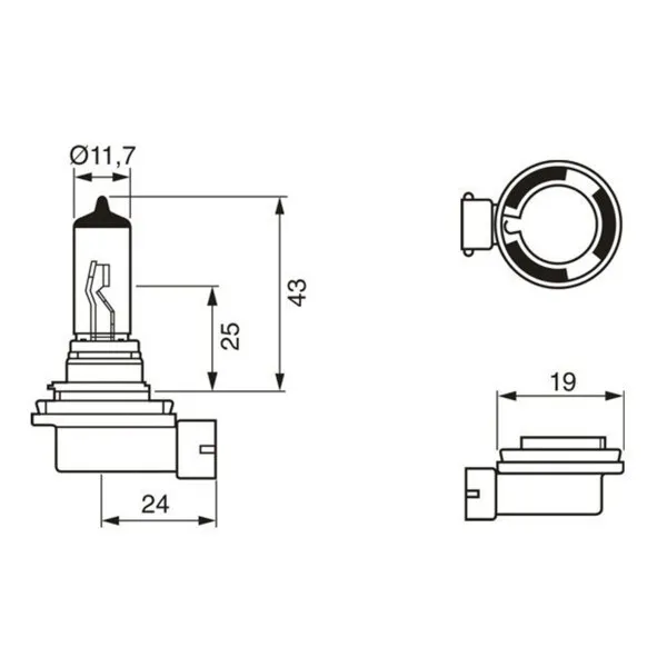 SIJ 12V H11 1987302084 (  ) PURE LIGHT BOSCH 