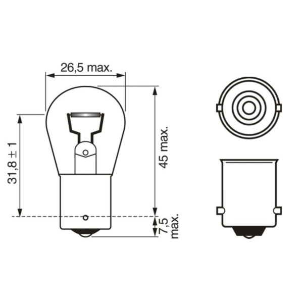 SIJ 12V P21W 1987302280 (  ) LONG LIFE BOSCH 