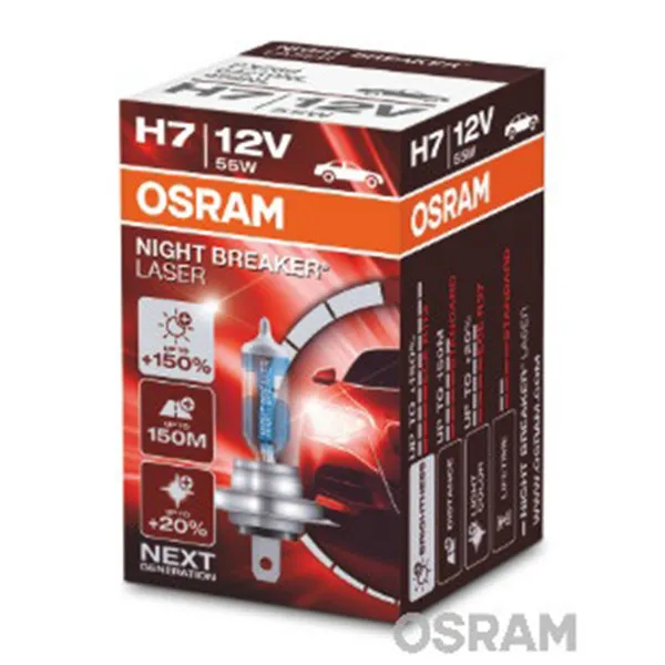 SIJAL 12/H7 64210NL 55W NIGHT BREAKER LASER +150%  PX26D FS1 OSRAM 