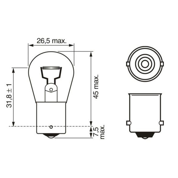 SIJAL 24/ P21W 24 1987302501 ( ) BOSCH 
