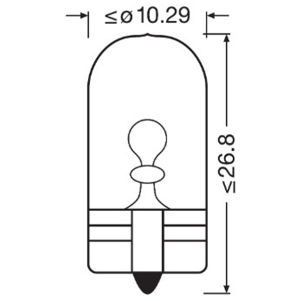 SIJAL PAR 12/ W5W 2825HCBN-2BL 5W W2.1X9.5D BLI2 OSRAM ( NEW-ECO PACK ) 
