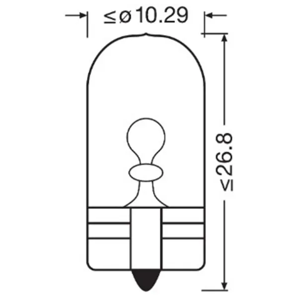 SIJAL PAR 12/ W5W 2825HCBN-2BL 5W W2.1X9.5D BLI2 OSRAM ( NEW-ECO PACK ) 