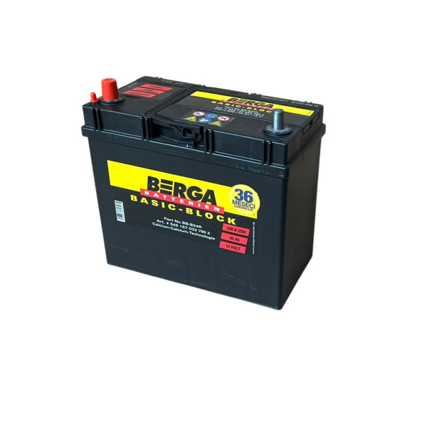 AKUMULATOR BERGA BASIC BLOCK  12V45AH L+ ASIA BB-B24R ( B34 EB457 ) 