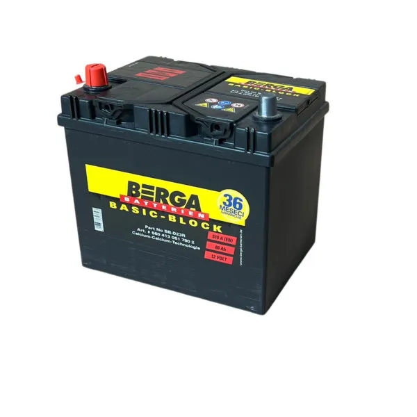 AKUM BERGA BASIC BLOCK  12V60AH L+ ASIA BB-D23R ( D48 EB605 ) 