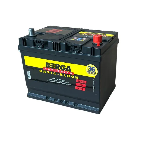 AKUM BERGA BASIC BLOCK  12V68AH D+ ASIA BB-D26L ( E23 EB704 ) 