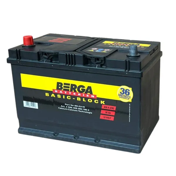 AKUMULATOR BERGA BASIC BLOCK  12V95AH L+ ASIA BB-D31R  G8 EB955 ) 
